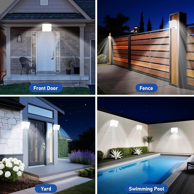 Solar Flood Lights Outdoor, 226 LEDs Flood Lights Motion Sensor, Dusk to Dawn Solar Outdoor Lighting with 3 Modes, Remote Control Outside Security Porch Lights for Garage Patio Yard (1 Pack)