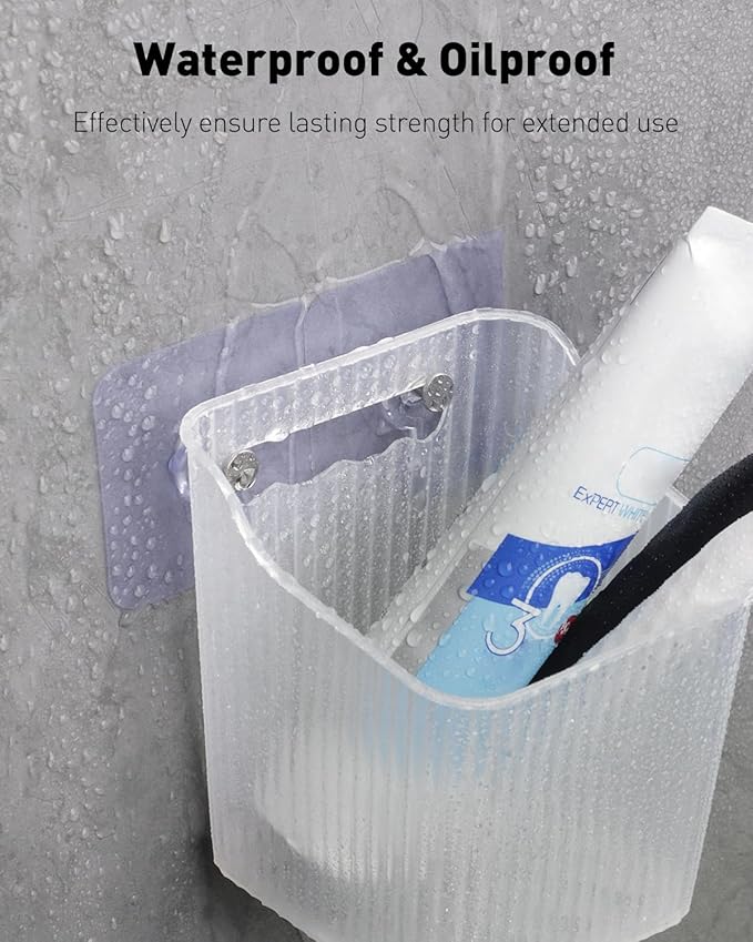 Uniclife 60 Pcs Self Adhesive Picture Hooks 33 lbs Max Load Heavy Duty Picture Hangers Without Nails Wall Hooks for Hanging Transparent Waterproof Frame Hangers Sticky Hook for Bathroom Kitchen