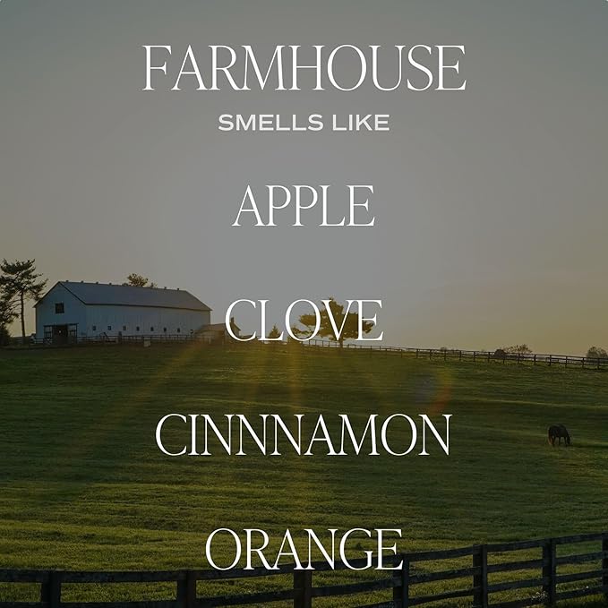 Sweet Water Decor Farmhouse Candle | Autumn, Cinnamon, and Nutmeg, Fall Scented Soy Candles for Home | 11oz White Glass + Wood Lid, 50+ Hour Burn Time, Made in The USA
