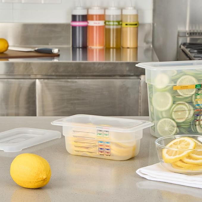 Restaurantware Food Storage Container 1 Pack of 6.8 x 4.2 x 2.5 Inches Plastic Stackable Storage Box White Reusable Label Container Dishwasher Safe For Restaurants And Kitchens