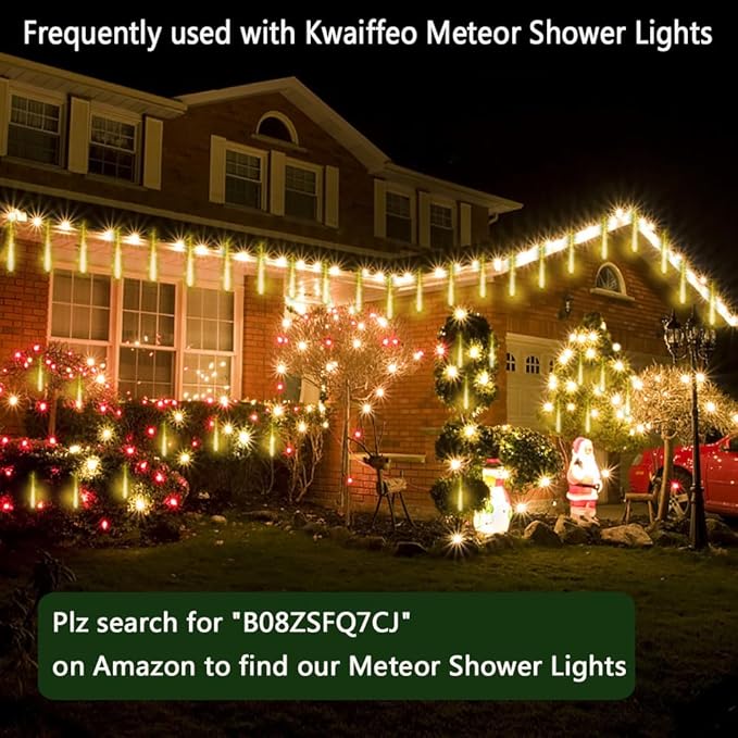 Kwaiffeo Christmas String Lights, 100FT 300LED 8 Modes Connectable Waterproof Warm White Christmas Lights Outdoor Indoor, Twinkle Fairy Lights for Room Bedroom Wedding Holiday Xmas Tree Decorations