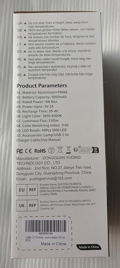Hapfish Rechargeable Cordless Table Lamps, 5000mAh Battery Operated Lamp, 3 Color Modes, Dimmable, LED Table Lamps for Living Room,Outdoor, Dinner,Patio,Restaurant– Gold