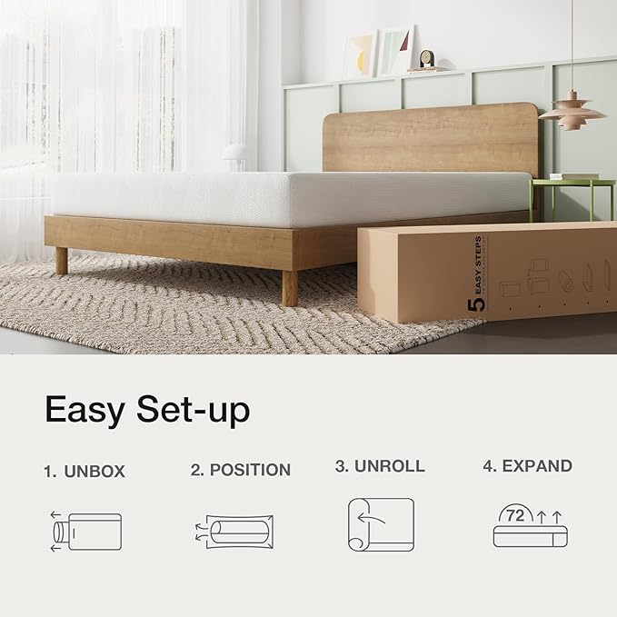 Novilla 6 Inch King Size Mattress in a Box, King Gel Memory Foam Mattress with Comfort Foam for Cooling Night Sleep, Comfort Support and Pressure Relief, CertiPUR-US Certified