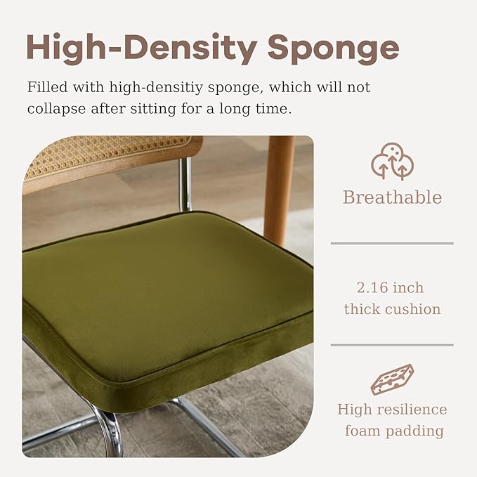 SoarFlash Kitchen Table and Chairs for 2, 24" Dining Table Set for 2 with Velvet Upholstered Chairs, 3 Piece Round Kitchen Table Set, Dining Room Table Set for Small Space, Apartment