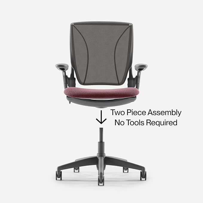 Humanscale World LM Task Chair with Black Frame, Adjustable Arms, Poppy Seed Catena Mesh Backrest and 0771 Autumn Seat