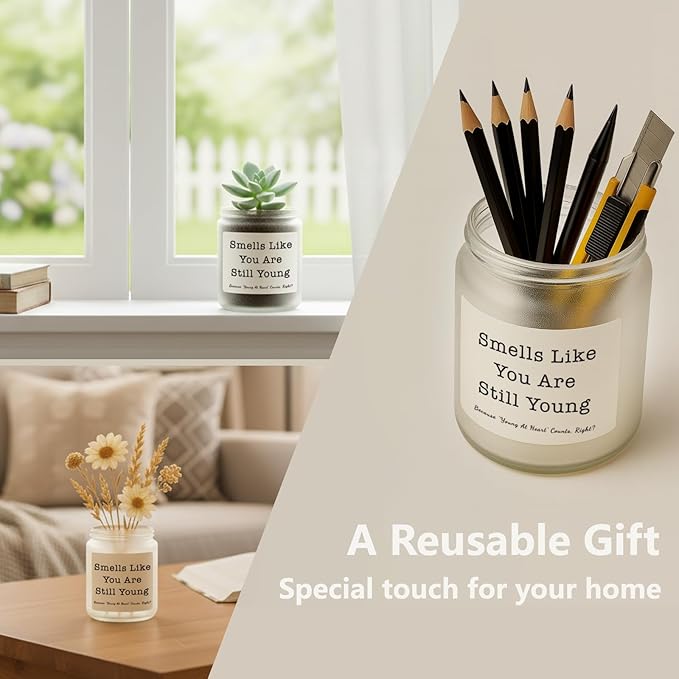 Gifts for Women, Birthday Gifts for Women, Unique Friendship Christmas Gift for Mom, Womens, Best Friend, Her, Sister, Bestie, Funny Lavender Scented Candles with Replaceable Stickers Gift Ideas