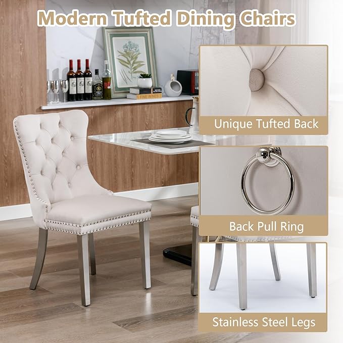 Goujxcy 7-Piece Dining Table Set Modern Faux Marble Dining Table Set for 6, Luxury 68" Long Faux Marble Kitchen Table with 6 Velvet Upholstered Chairs & Mirrored Stainless Steel Base