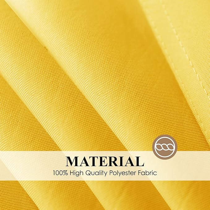 Square Tablecloth 52 x 52 Inch Yellow Tablecloths Stain-Wrinkle Resistant Washable Polyester Table Cloths for Holiday, Buffet Parties, and Weddinge 2pack