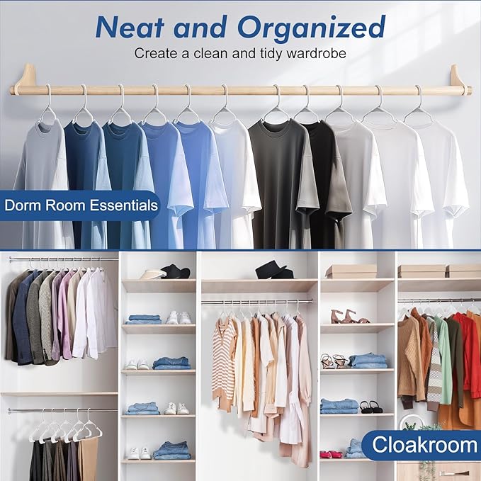 HOUSE DAY 500 Pack Plastic Clothes Hangers, Commercial Bulk Shipment for Business, Sturdy Durable Notched Hangers Ideal for Retail Dry Cleaners Warehouses, Save Cost & Warehouse Space - White