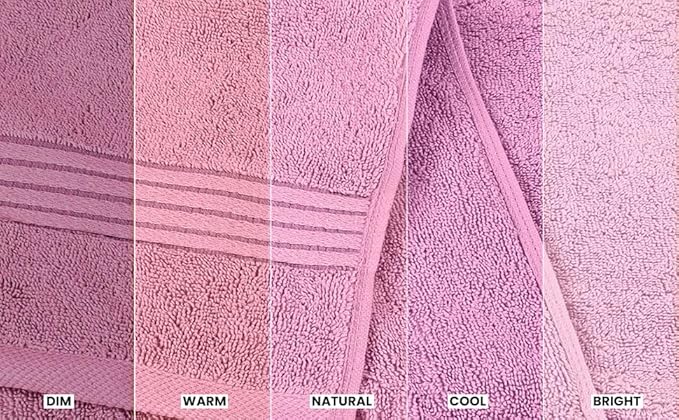 Utopia Towels 8 Piece Premium Towel Set, 2 Bath, 2 Hand, and 4 Washcloths, 100% Ring Spun Cotton, Highly Absorbent Towels for Bathroom, Sports, and Hotel, Pink
