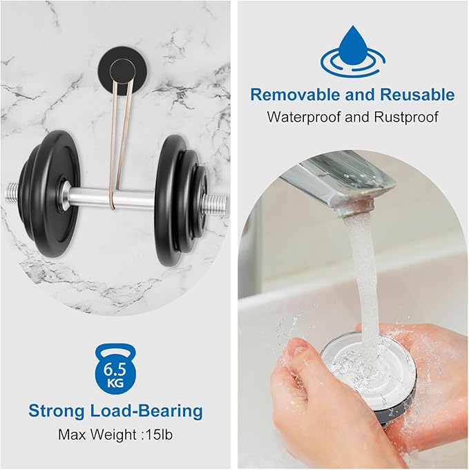 Suction Cup Hooks for Shower, Wreaths Hanger for Glass Door, Heavy Duty Bathroom Towels Hooks inside Shower, Stainless Steel, No Drill on Marble Mirror Tile Wall in Bedroom Kitchen (2, Black)