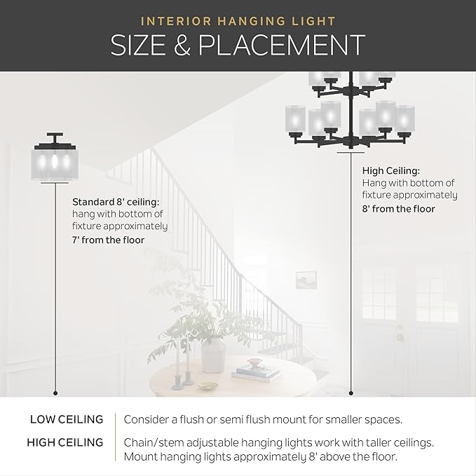Kichler Tremillo 11.5" Outdoor Semi Flush Light in Black, 2-Light Exterior Ceiling Light with Satin Etched Cased Opal Glass, (11.5" W x 6.5" H), 49206BK