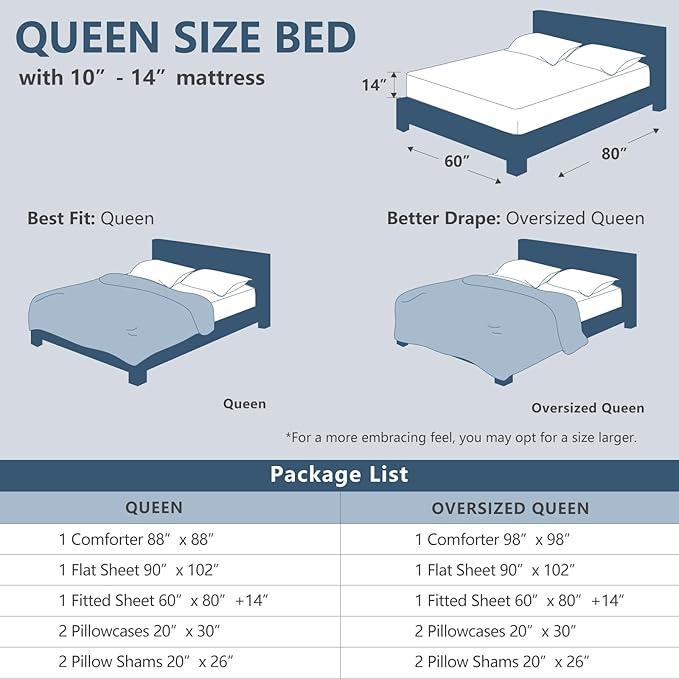 CozyLux Queen Comforter Set Brown - Bed in a Bag Queen Size 7 Pieces, Luxury Soft Bed Set for All Seasons, Bedding Set with Down Alternative Comforter, Sheets, Pillowcases & Shams