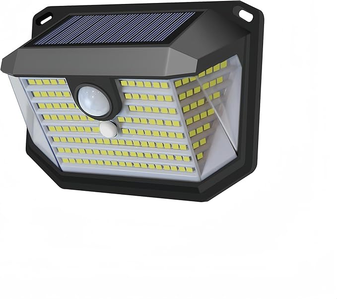 Solar Lights Outdoor 178 LED Lights with Light Reflector and 3 Lighting Modes, Motion Sensor Wall Light, IP65 Water Resistant, Solar Powered for Garden Courtyard