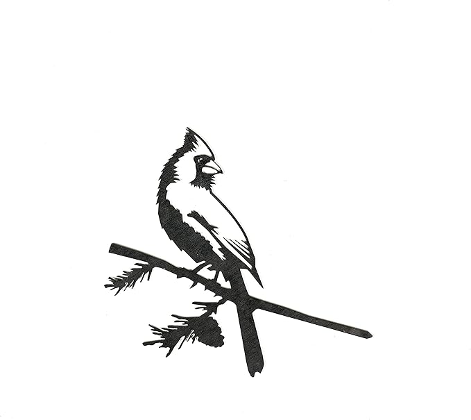 METALBIRD - Cardinal - Outdoor Tree Ornaments in Corten Steel - Metal Art Proudly Made in The USA