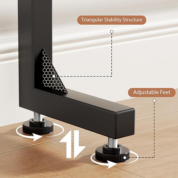 GRLEAF 2 Pack Adjustable Height Narrow Console Table with Power Outlets, 78.7" Long Sofa Table with Charging Station Behind Couch Table Entryway Table for Living Room and Hallway – Rustic Brown