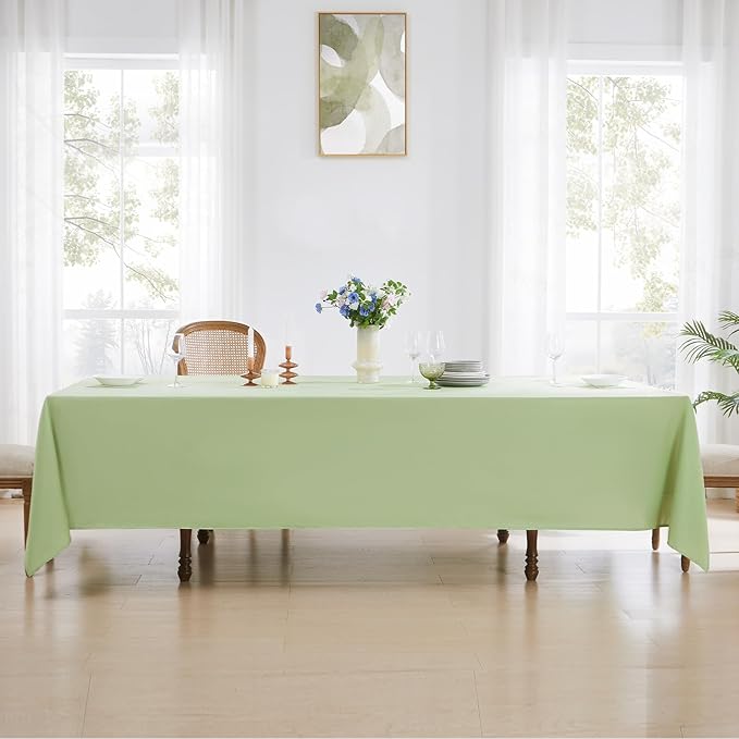 Rectangle Tablecloths 60x120 Inch 2 Pack Sage Green Tablecloth for 6ft Washable Decorative Linen Polyester Table Cloths for 8ft Dining Table Banquets Buffet Parties and Wedding