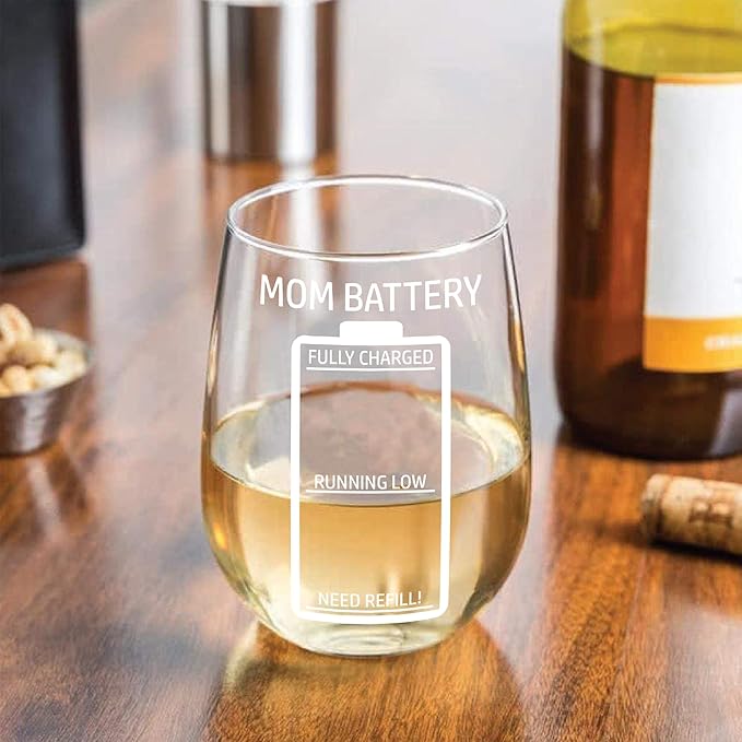 Funny Wine Glass Gift for Moms, Women - 20oz Capacity