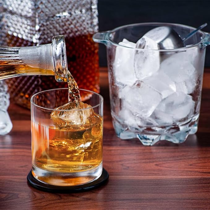 Whiskey Glasses Set of 6, 10 Oz Old Fashioned Glass Cocktail Glasses, Lowball Glasses Tumbler, Clear Glass Cups for Bourbon Whiskey Scotch Rum Juice, Whiskey Gifts for Men