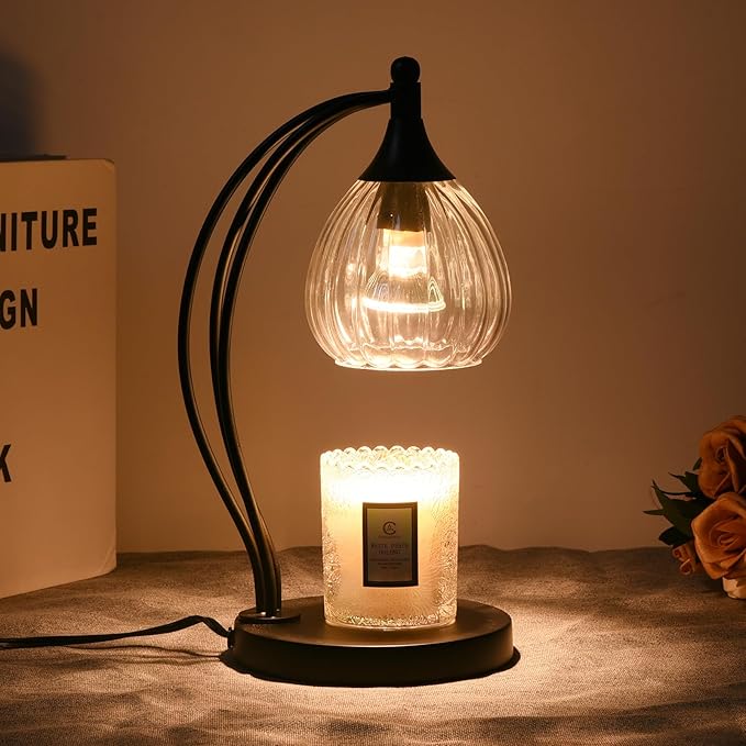 Candle Warmer Lamp with Timer Dimmer - Candle Lamp for Jar Candles - Birthday Gifts for Women Mom Home Decor House Warming Gifts, Lamp with 2 Bulbs