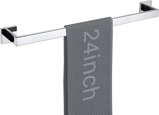 LANC Bath Towel Bar 24-Inche Stainless Steel Towel Rack for Toilet Bathroom Hardware Silver Towel Hanger Towel Rail Towel Rod Heavy Duty Wall Mounted Towel Holder Chrome Polished, A8804CP-6P1