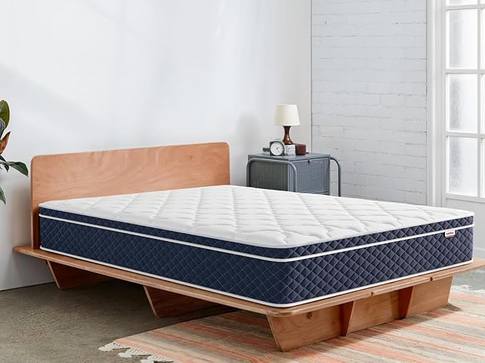 Queen Mattress for Back Pain, 12" Hybrid Mattresses in a Box, Individual Pocket Coils, Medium Firm Feel, CertiPUR-US® Certified Memory Foam, 100-Night Trial, Personalized Support & Pressure Relief