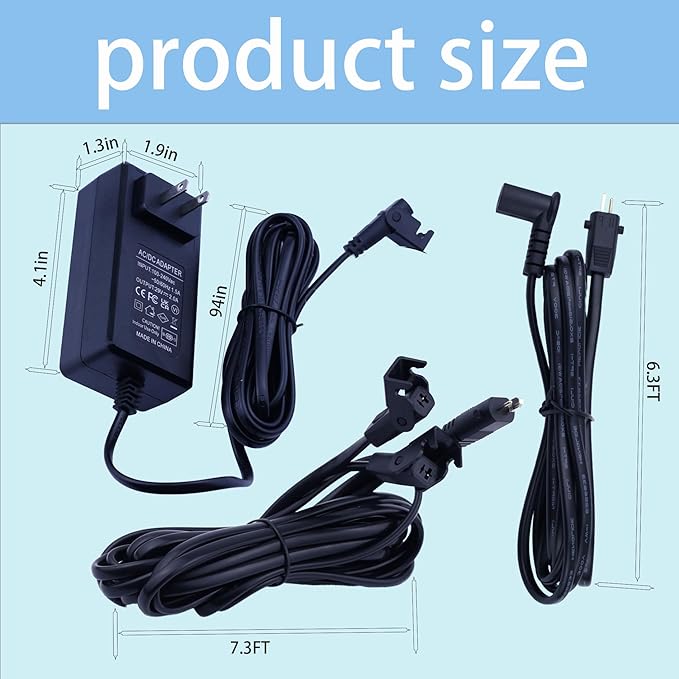 Universal Recliner Power Supply, AC/DC Power Adapter， 29V 2A 2-Pin Adapter 100-240V Wall Plug-in Recline Adapter for Electric Recliner/Sofa/Couch/Lift Chair/Standing Desk Compatible