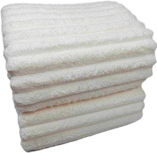 Soft Bath Sheet Towels, 35x70 inches Microfiber Ribbed Oversized Bath Towels Extra Large for Bathroom, Home, Hotel, Spa, Beach, Pool, Gym (Bath Sheet - Set of 2, Beige)