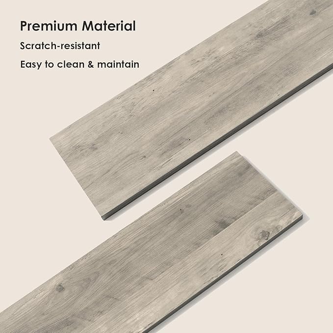 DINZI LVJ Long Wall Shelves, 39.4" Large Floating Shelves Set of 2, Farmhouse Display Shelf Wall Mounted with Heavy Duty Brackets, Easy Assembly for Kitchen, Bathroom, Bedroom, Balcony, Gray Wash