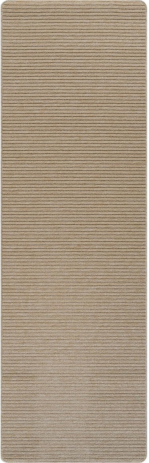 Non Slip Beige Solid Rubber Back Thing Runner Rugs for Living Room 2x5 for Kitchen, Rug for Bedroom and Hallway, Stain Resistant Easy Cleaning Non Shedding Carpet Beige 2 x 5