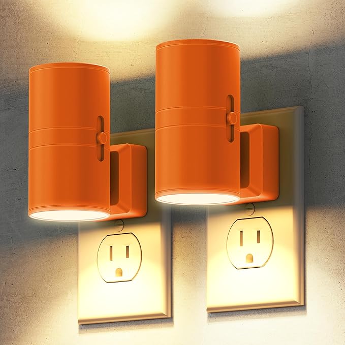 Briignite Night Lights Plug into Wall, Modern LED Night Light Plug in, Dusk to Dawn Sensor, Soft White 3000K, 0-100LM Adjustable Brightness, Dimmable NightLight for Hallway, Bedroom, Stairway, 2 Pack