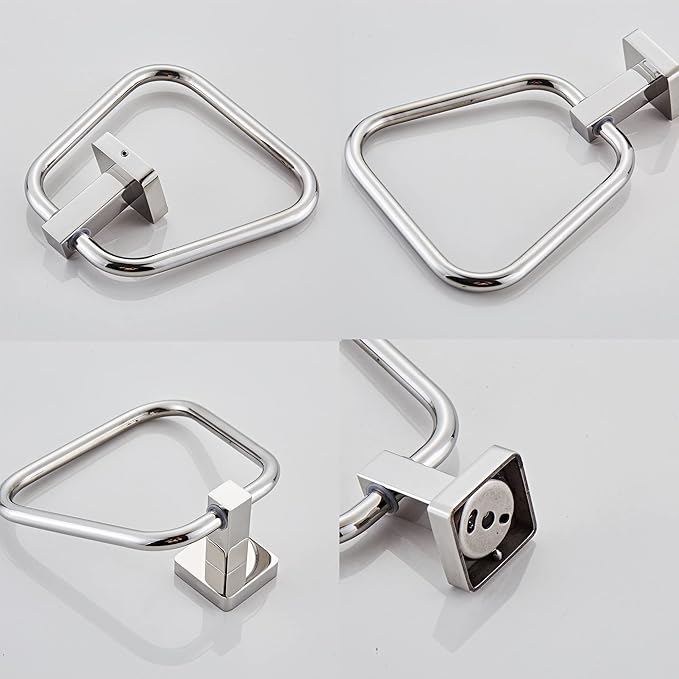 Chrome Towel Ring for Bathroom, Kitchen Bath Towel Holder Hangers Wall Mount Heavy Duty Stainless Steel