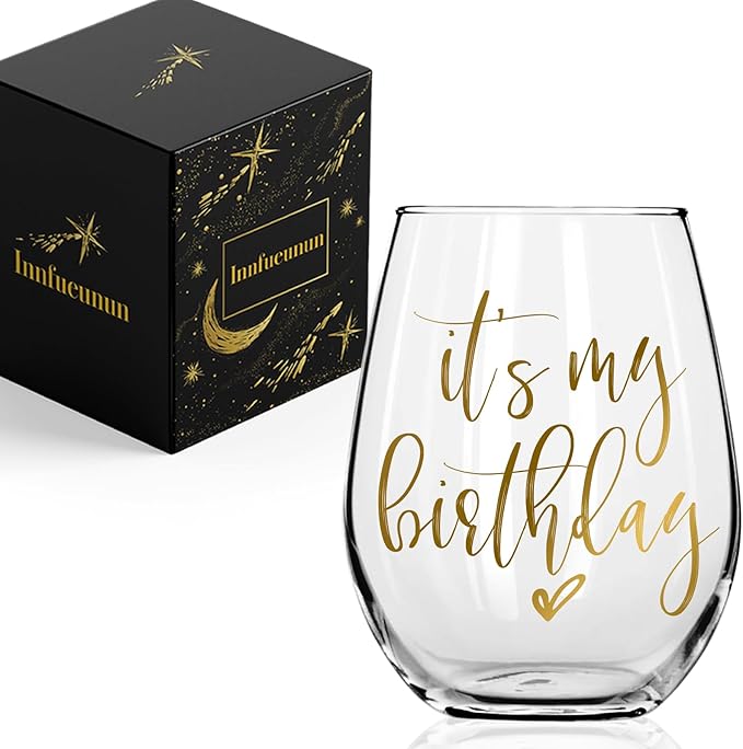 It’s My Birthday Wine Glass, Happy Birthday Gifts for Women Its My Bday Cup for Women, Gifts for Best Friend Bestie
