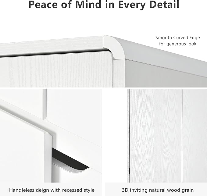 Merax 72" Tall Farmhouse Kitchen Pantry Cabinet with 8 Door Shelves, Curved Design Storage Cabinet with 3 Adjustable Shelves, Hidden Drawer, Versatile Cupboard for Kitchen, Dining & Bathroom, White