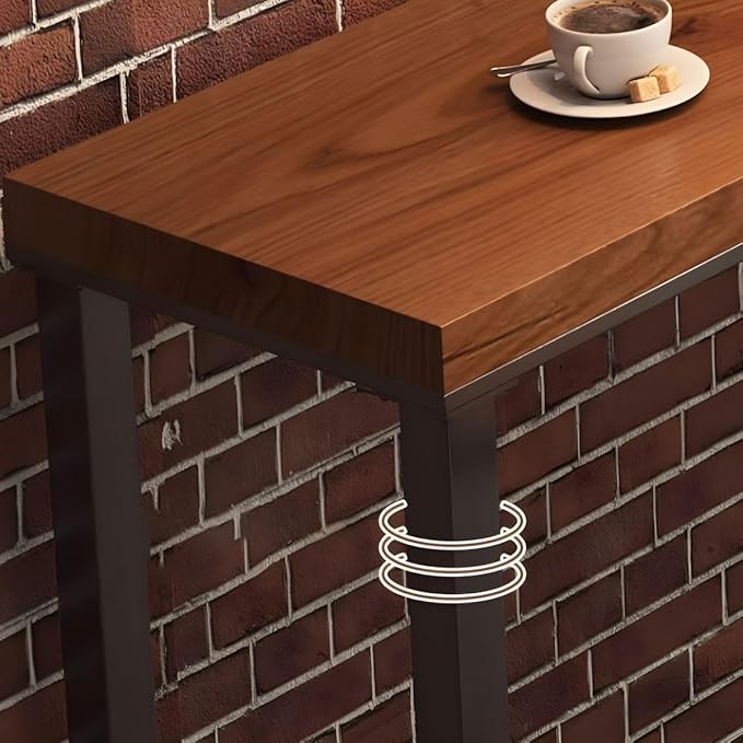 RUNNUP Farmhouse Bar Table Solid Wood Rectangle Bar Height Table for Kitchen Coffee Shop Window Small Space -Table Only(47.2" L x 15.7" W x 41.3" H)