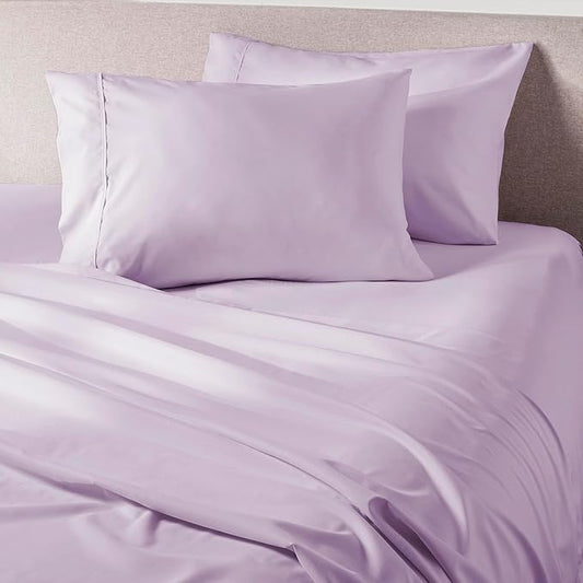 PeachSkinSheets Lavender Mist Sheet Set - 1500tc Level of Softness - Extra Soft Cooling Sheets for Hot Sleepers and Night Sweats - Split Head King Size (36" Split)