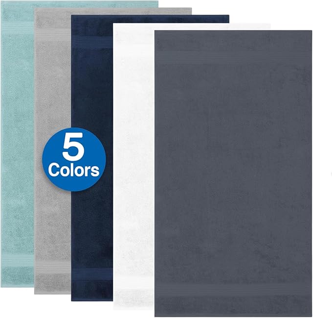 Kaufman - Personalized Velour Beach and Pool Towel 100% Cotton 30in X 60in Solid Color Bath Towel Embroidered (Steel)