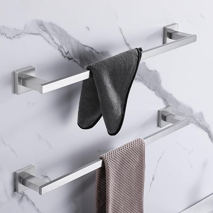LANC Hand Towel Bar for Bathroom Wall Mounted Brushed Nickel Bathroom Towel Ring 12-Inche Stainless Steel Towel Rod for Toilet Hand Towel Holder Towel Rack Towel Hanger, A9010BN-L3