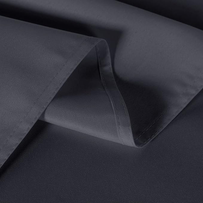 sancua 2 Pack Dark Grey Tablecloth 54 x 78 Inch, Rectangle 4 Feet Table Cloth - Stain and Wrinkle Resistant Washable Polyester Table Cover for Dining Tables, Buffet Parties and Camping