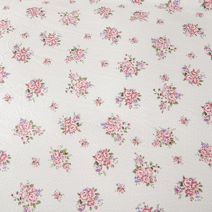 Comforter Queen Set Floral 3 Pieces Soft Cute Fresh Floral Bedding Lightweight Garden Style Floral Botanical Comforter for All Seasons and 2 Pillowcases
