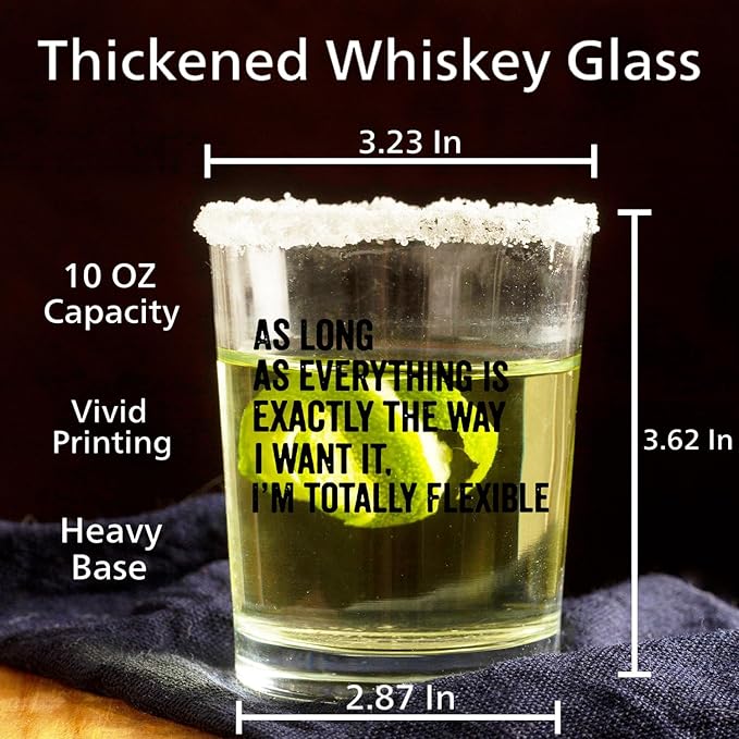 Coworker Sarcastic Gifts Whiskey Glasses 10 oz, Funny Gifts for Adults Coworkers, Funny Old Fashioned Rocks Glasses Cup for Women Men Drinking Scotch Bourbon Liquor