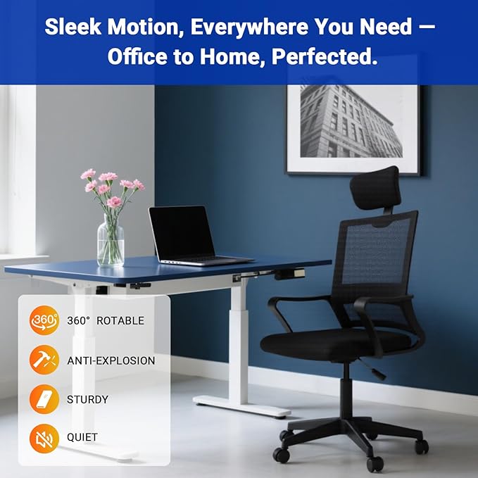 5.5" Office Chair Cylinder Replacement - Heavy Duty 1000lbs Class 4 Hydraulic Lift with Silent 360° Rotation, Universal Pneumatic Piston Fit for Sinking Desk/Gaming Chairs