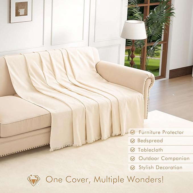 Couch Cover for 3-4 Cushion Couch Sofa Pet Friendly, Chenille Sectional L Shaped Sofa Cover Washable for Dogs Cats Kids, Furniture Protector Slipcover Decor for Living Room, 71"x150"