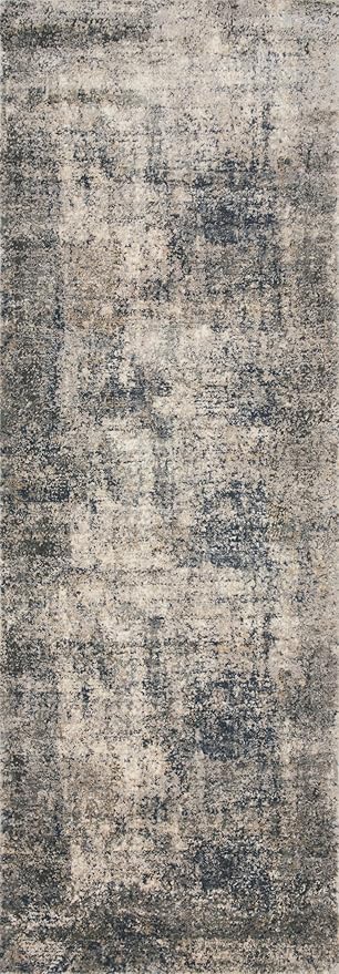 Loloi Teagan Collection TEA-05 Denim/Slate 2'-8" x 4' Accent Rug, Large, Soft Neutral Rug, High-Traffic for Living Room, Bedroom, Home Office, Dining Area
