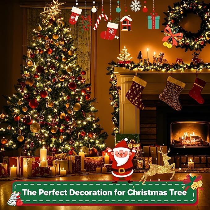 2-Pack Total 136FT 400LED Connectable String Lights Indoor Outdoor Clear Wire, Warm White Christmas Tree Lights Waterproof with 8 Modes & Timer, Twinkle Lights for Xmas Tree Decorations