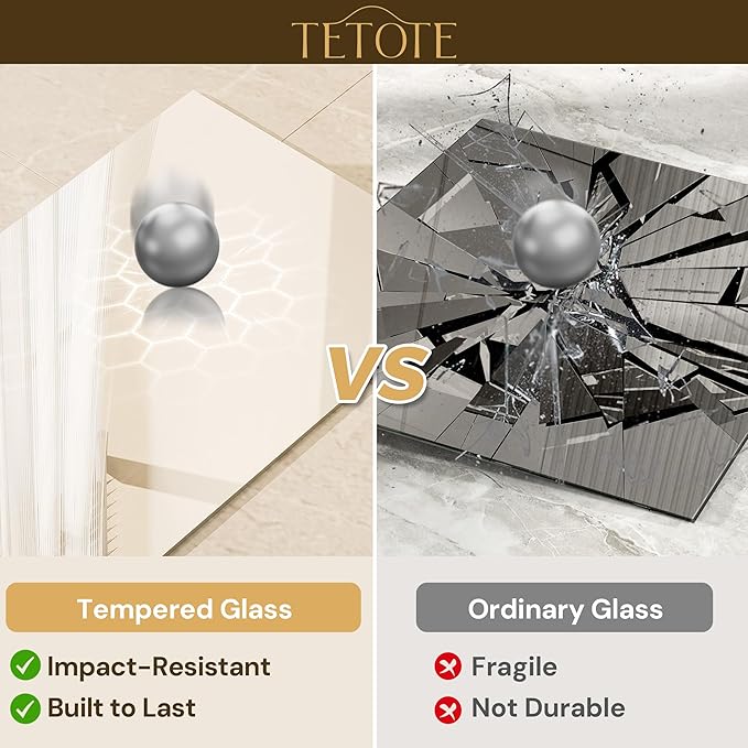 TETOTE 2 Packs Frameless Mirror 24" x 36" Bathroom Vanity Wall Mirror for Over Sink, Bedroom, Entryway, Hallway, Home Gym, Horizontal or Vertical