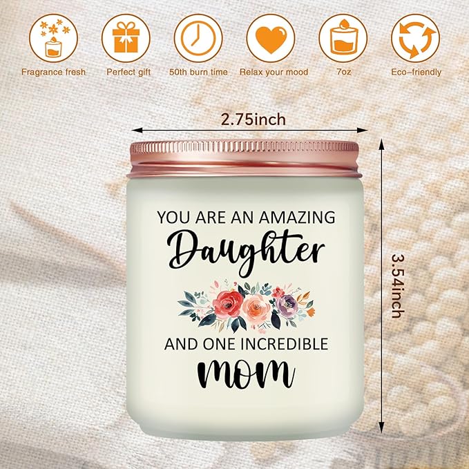 Daughter Gifts from Mom Dad - Daughter Birthday Gifts - Christmas Mothers Day Gift for Daughter - Lavender Scented Candle