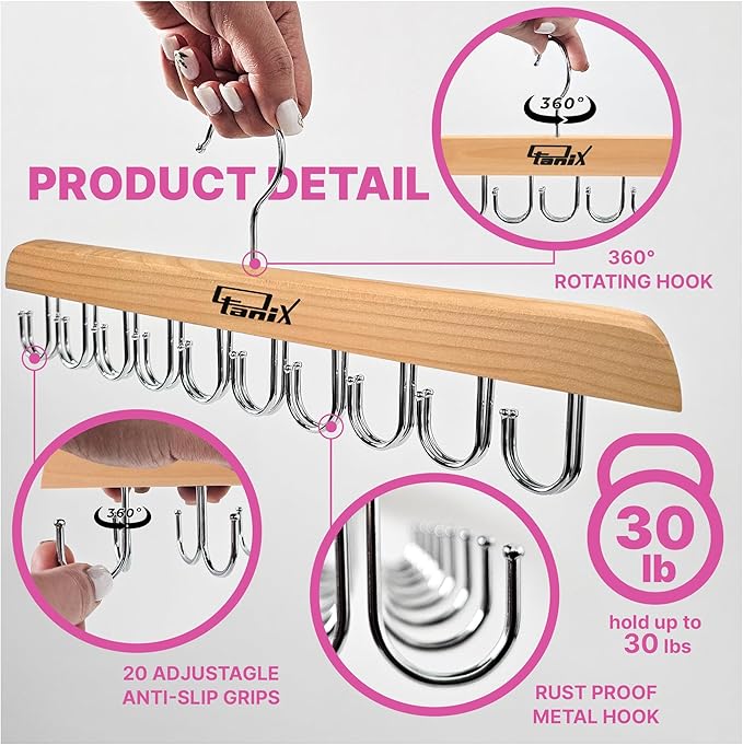 2 Pack Tank Top Hangers Space Saving, Bra Hangers for Closet Organizer, Bra Organizer for Closet, Space Saving Organizers and Storage for Dorm & Apartment for Tankto (Wooden)