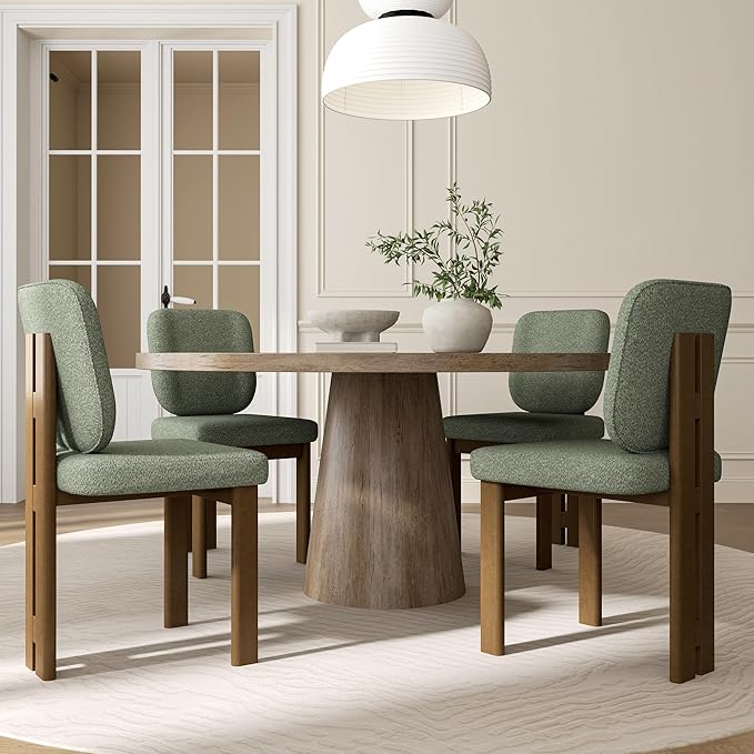 Modern Farmhouse Dining Chairs Set of 6, Green