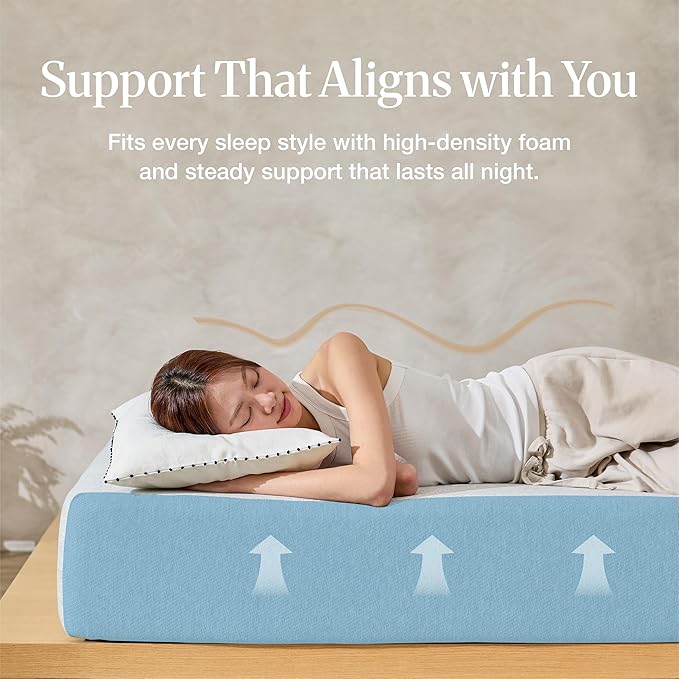 LIFEMENT Basic King Cooling Gel Infused Memory Foam Mattress in a Box | Medium Firm Bed, Fiberglass Free, Certified Pressure Relief Foam, Cooling Comfort Sleep, 12 Inch